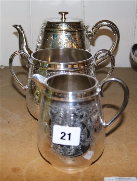 Plated 3-piece tea set(-)